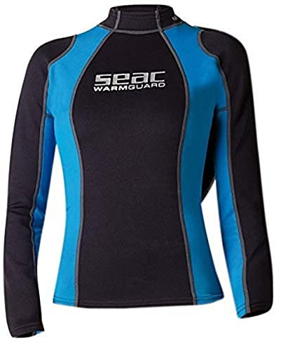 SEAC Warm Guard Long Maglia Protettiva Termica in Neoprene da 0,5 mm, Rash Guard per Snorkeling e Nuoto Anti UV Donna Multicolore S