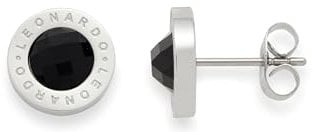 JEWELS BY LEONARDO femme goujon noir Matrix acier inoxydable/argent verre coupe facette 010022