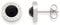JEWELS BY LEONARDO Damen Ohrstecker schwarz Matrix Edelstahl/silberfarben Glas Schliff Facette 010022