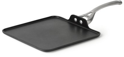 Calphalon Contemporain en Aluminium anodisé Poêle avec revêtement Poêle en Fonte, carré, 27,9 cm, Noir