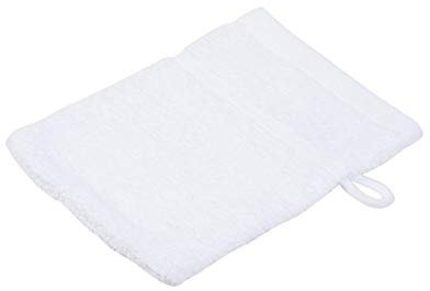Gözze - Gant de Toilette, Lot de 4, Doux et absorbant, 100% Coton, 16 x 21 cm - Blanc