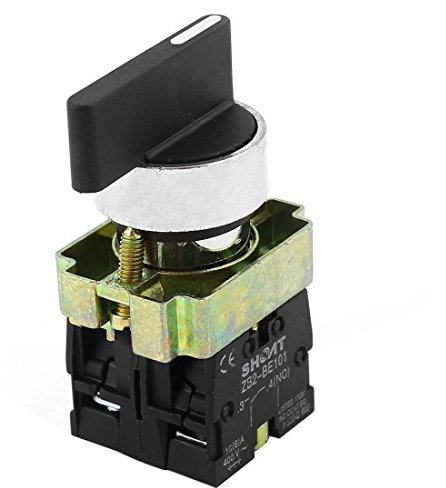 sourcing map ZB2-BE101 SPDT 2NO 4 Terminal 3 positions Sélecteur rotatif Commutateur AC600V 10A
