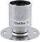 ElekTek ES E27 Edisongewinde Fester Sockel Lampenfassung mit Glattmantel Ideal zur Aufbaumontage von Vintage-Filament-Lampen Chrom
