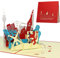 LINPOPUP®, LIN POP UP Karten Düsseldorf, 3D Düsseldorf, Geburtstagskarten Düsseldorf Fans, Glückwunschkarten Gutscheinkarten, Reisegutschein,Düsseldorf, Grußkarte Düsseldorf N234