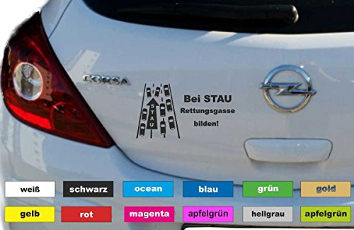 Don Cappello Rettungsgasse bilden Aufkleber Autobeschriftung Sticker Heckscheibe Breite 18 cm