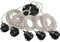 Hoopzi - Suspension Luminaire 5 Ampoules - 3,5m - Câble en Lin - Lustre pour Salon, Cuisine, Chambre - Modèle Hang 5 Lin Naturel Pavillon Noir