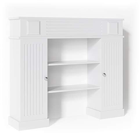 Vicco Cornice per caminetto, Bianco, 119 x 103 cm