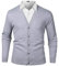 iClosam Herren Strickjacke Cardigan Mit V-Ausschnitt Aus Baumwolle, Grau, M