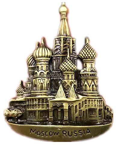 Moskau Russland Kühlschrankmagnet Weltstadt 3D Metall Starkes Souvenir Tourist Geschenk Chinesischer Magnet Handarbeit Handwerk Kreative Heim- und Küchendekoration Magnetaufkleber (Moskau)