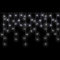 200 White LED Icicle Lights Battery Operated Indoor or Outdoor
