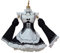 MAJOZ0 Cosplay Kostüm, Anime Re Life in a Different World from Zero Cosplay Maid Outfit Ram Rem Cosplay Kostüm Set mit Socken - XL