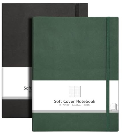 AHGXG Dotted Journal Notebook, 384 Pages, 120GSM, B5 (7.6'' × 10'')
