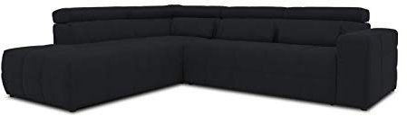 DOMO. collection Ecksofa Brandon, Sofa mit Rückenfunktion in L-Form, Polsterecke, Eckgarnitur 275 x 228 x 98 cm (BxTxH), schwarz