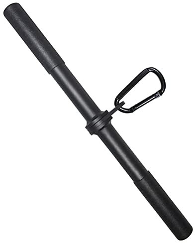 Topfinder Gerade Stange Latzugstange DIY Bizepsstange Drehgelenk Kabelzug Latzug Griff für Heimgymnastik Trizepsstange mit Karabinerhaken (Rotierende Trizepsstange)