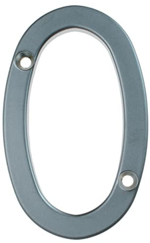 IRONZONE® Door Number 0, 80x48x4 mm in Satin Chrome, House Number, Door Number, help signpost your home to potential deliveries or guests, clean and clear design