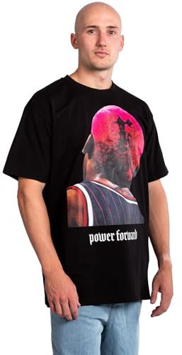 Mister Tee Herren Power Forward Oversize Tee T-Shirt, Black, XXL