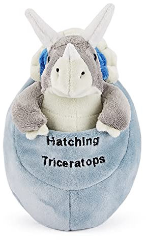 Zappi Co Plüschtier für Kinder, gefüllt, weich, kuschelig, Teil der Safari-Tier-Kollektion, perfekt für Kinder (15 cm Höhe) (Osterei, Triceratop-Dinosaurier)