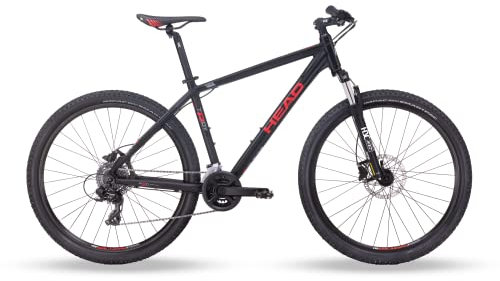 HEAD Troy II Mountainbike, Schwarz matt/rot, 46 cm