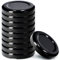 KADAX Tappo a vite fi43 mm, set di coperchi Twist-Off in metallo, adatto per bicchieri da 40 ml, coperchio di ricambio con 4 denti di blocco (10 pezzi, nero)
