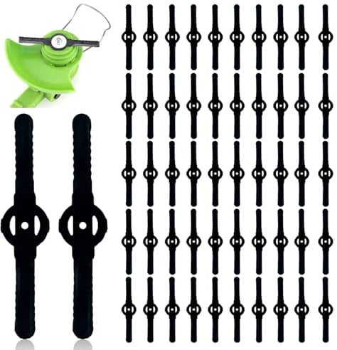 Viilich 50 Pieces Lame per Tagliaerba Plastica, Ricambio in plastica Lame del tagliaerba Testina di Taglio Accessori di Ricambio per Attrezzi da Giardinaggio