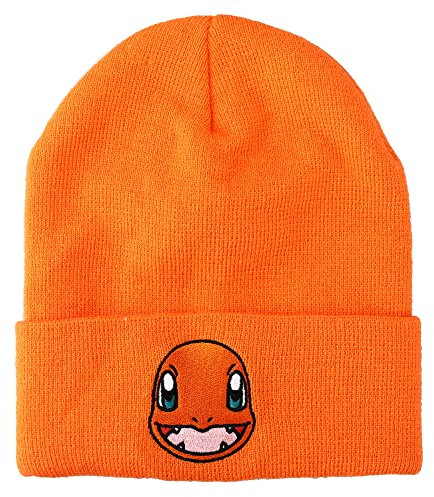 Bioworld Pokemon Charmander Face Orange Cuff Beanie, Orange, Einheitsgr��e