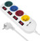 Maclean MCE229 W Bloc multiprises rallonge 4 Prises + 2X USB avec interrupteurs 250VAC/10A, 2.1A 5V, 1.5m Blanc