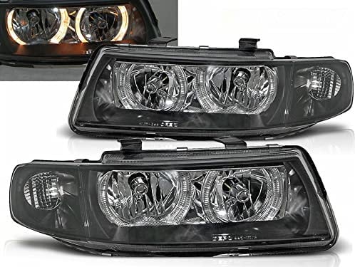 Angel Eyes Scheinwerfer Set in schwarz für Seat Leon Toledo 99-04