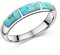 Materia Ring Silber 925 Damen mit Stein Türkis echt SR-175-57