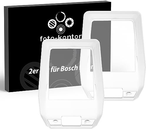 foto-kontor 2X Schutzhülle kompatibel mit Bosch Nyon 2 Display (BUI350) E-Bike Fahrrad Display TPU Hülle Cover Displayschutz Case Schutz gegen Wasser und Schmutz durchsichtig