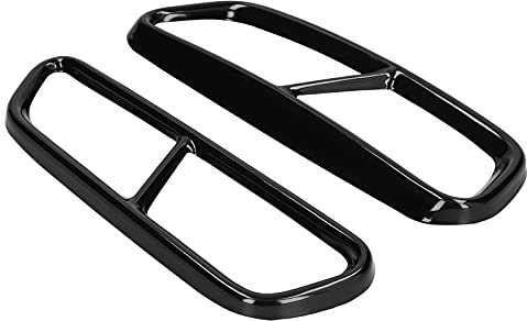 Edelstahl Glänzend Schwarz Auto-Quad-Auspuffblenden-Ersatz für A6 C7 2016–2018