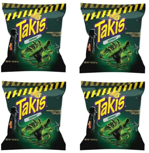 4 x Takis 28g Takis Hero Pack Bundle - Special Edition TAKIS ZOMBIE - Chips