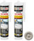 Isolbau Sanitär Silikon 2 x 300 ml Sandgrau - Hochelastischer Silikon-Dichtstoff für Abdichtungen & Fugen – Schimmelresistent, wasserdicht - Kartusche