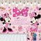 Cartoon Theme Kids' Party Backdrop - Happy Birthday Banner Photography Background, Pink Birthday Sign Poster For Girls & Boys (5 * 3FT)