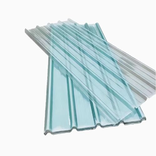 Panneaux de Toiture Transparente de 1mm,Panneaux d'éclairage Naturel en Fibre de Verre,Panneaux Ondulés de Remplacement,Feuilles de Toiture Ondulées,1/3/5/8/10/12/15/18/20Pcs (0.9x0.6m/35x24in,1 Pcs)