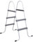 ShCuShan Pool-Leiter Grau 84 cm Schwimmbadleiter Swimming Pool Leiter Poolleiter Stahl