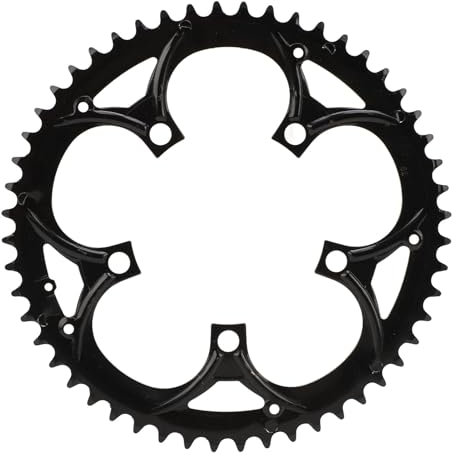 Kettenrad, Festes Fahrradkettenrad mit 52 Zähnen, Kettenrad mit Stahlbremsscheibenmontage für Fahrräder mit Festem Gang, Anwendbar für TSDZ-2 TSDZ-2B Mittelantriebsmotor
