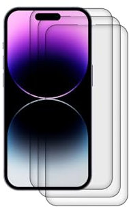 Top Gift 3 Pack Premium iPhone 13/13 Pro (6.1) Tempered Glass Screen Protector - Edge to Edge - Full Coverage - Ultra-Clear, Scratch-Resistant, Bubble-Free Installation - Safeguard