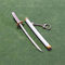 Yawdil 15CM Huit Couleurs Mini Zoro épée Porte-clés, Hommes Boucle Porte-Outil Fourreau, Katana Sabre Voiture Porte-clés Cadeau Porte-clés