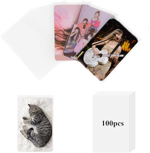 Penny Sleeves, 100 Pcs Clear Card Sleeves for Trading Cards | 100 Microns CPP Material, 58x89mm Standard Size, Acid-Free High Transparency, For Trading Card Sleeves