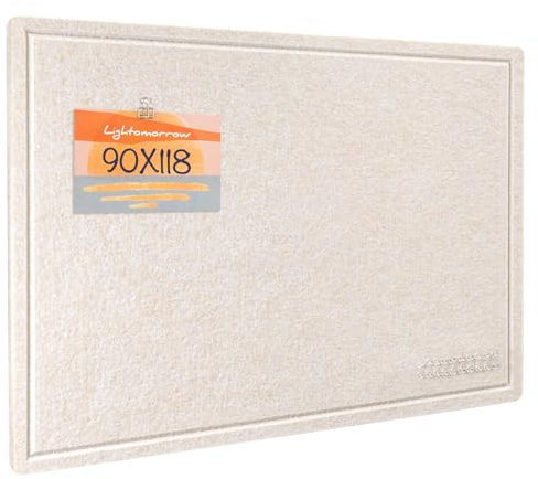 Grand tableau d'affichage - 90 x 118 cm - Tableau d'affichage décoratif en feutre pour mur - Tableau d'affichage pliable avec ruban adhésif - Comprend 20 punaises - Avoine