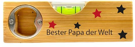 Wasserwaage mit Flaschenöffner mit der Aufschrift Bester Papa der Welt Geschenk für alle Handwerker oder zum Vatertag Geburtstag Weihnachten