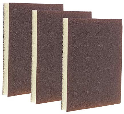 Juego de 3 bloques de esponja de lijado de doble cara de grano fino 240-320