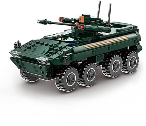 DzirePada Technik Panzer Bausteine Modell, 335 Teile Militär VPK-7829 Bumerang Panzer Bausteine Bausatz, Klemmbausteine MOC Konstruktionsspielzeug Set für Kinder Erwachsene und Militärfans (3516)