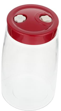 KICHOUSE 1pc Glass Sealed Bottle for Home Brewing Fermentation Jar for Beer and Fruit Enzyme Transparent Storage Canister for Kitchen Use