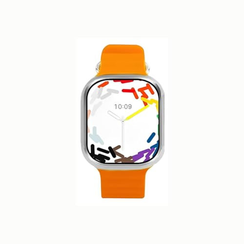 Generico Hello Watch 3 Plus 4GB Smartwatch AMOLED 2024 |Watch 9 Ultra| ChatGPT NFC Smart Watch For Men and Women(Orange Strap)