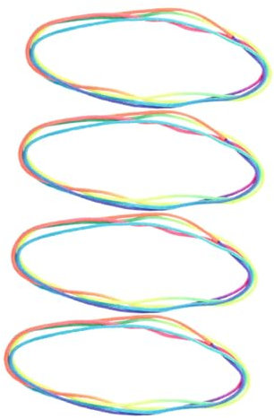 Vaguelly 4pcs Rainbow Color Cat Cradle String Hand Game Playthings for Colorful Finger Strings for Fun and Interactive Play Ideal for Parties and Group Activities