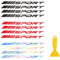 12 Stück car sticker, sport aufkleber, Auto Felgennabe Reflektierende Aufkleber Racing Performance Sport Logo Aufkleber Auto LKW Stoßstange Türgriff Fenster Motorrad Wasserdichte Dekoration