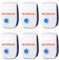 Lot de 6 répulsifs antiparasitaires à ultrasons à brancher - Répulsif anti-araignées - Répulsif anti-rongeurs d'intérieur à ultrasons - Répulsif anti-insectes à brancher - Répulsif anti-moustiques
