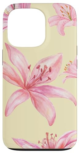 Cute Lily Flower Blooming Aesthetic Floral Y2K Case for iPhone 13 Pro
