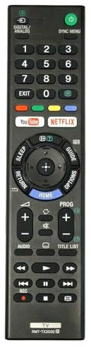 XINFUTE RMT-TX300E Télécommande pour TV Sony Netflix KD65X7000E KDL32W660E